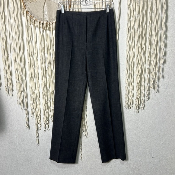 Piazza Sempione Gray Navy Houndstooth Sophia Dress Pant US4 Wool Blend - Picture 1 of 11
